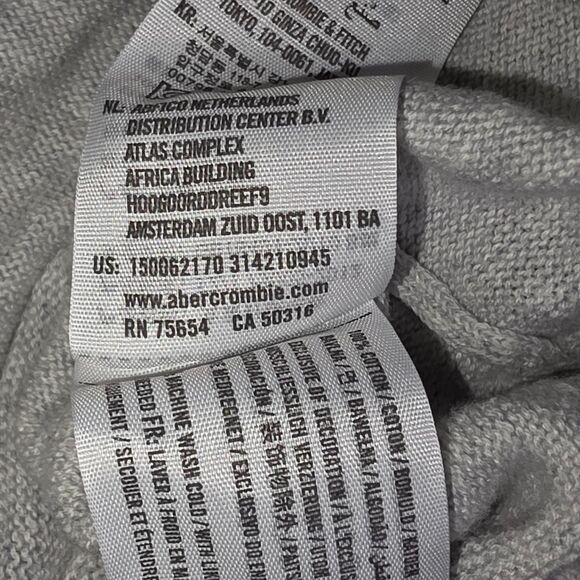 ABERCROMBIE & FITCH Classic Grey Sweater - Size Small - Excellent Condition - Picture 8 of 8